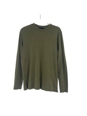 Robert Barakett Mens M Green Long Sleeve 100% Pima Cotton Crew Neck Loden